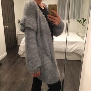 Make + Model Ivory Long Tunic Cardigan
